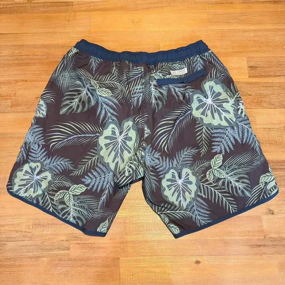 Fair Harbor The Anchor Swim Trunks Size XL Floral Print